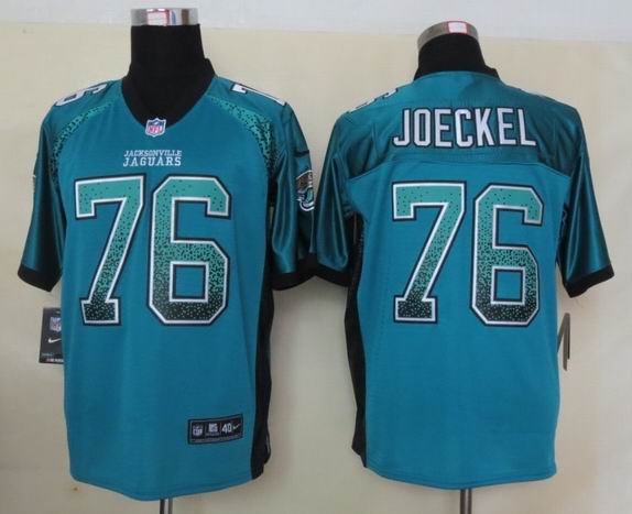 Nike Jacksonville Jaguars 76 Joeckel Drift Fashion Green Elite Jerseys