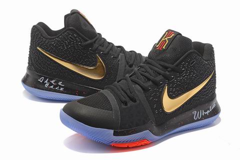 Nike Kyrie 3 shoes black golden