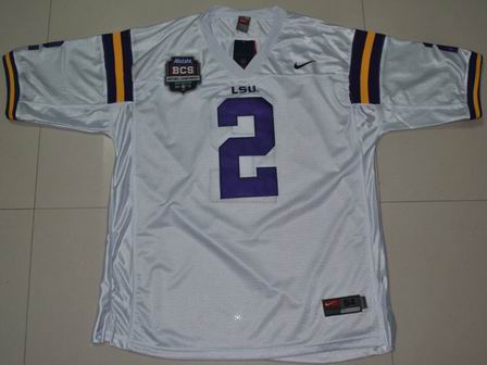 Nike LSU Tigers 2 Rueben Randle White 2012 BCS Patch College Football Jersey