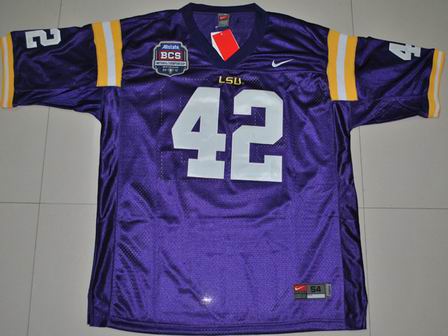 Nike LSU Tigers 42 Michael Ford Purple 2012 BCS Patch College Football Jersey