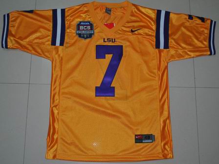 Nike LSU Tigers 7 Trynn Mathieu Golden 2012 BCS Patch College Football Jersey