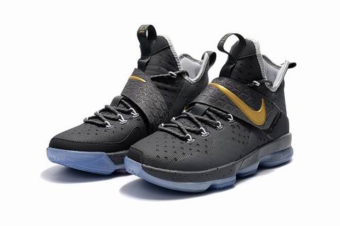 Nike LeBron 14 shoes black golden