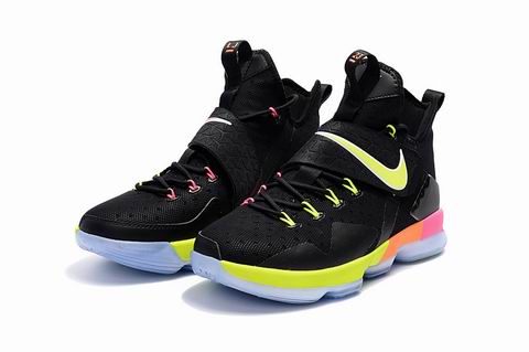 Nike LeBron 14 shoes black green pink