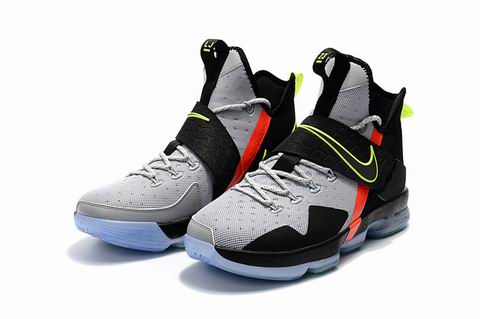Nike LeBron 14 shoes grey black green
