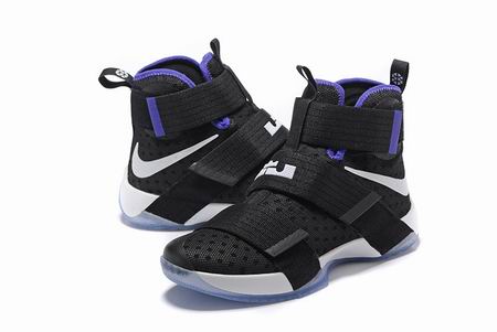 Nike LeBron Soldier 10 shoes black white purple