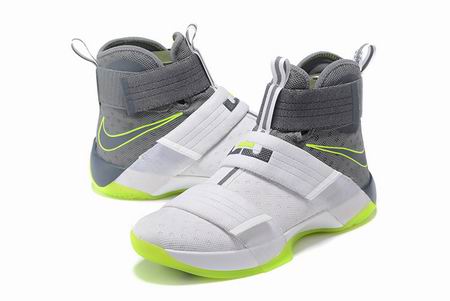 Nike LeBron Soldier 10 shoes white grey green