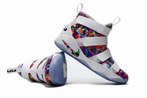 Nike LeBron Soldier 11 shoes white rainbow