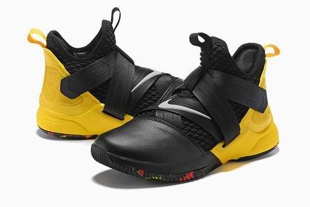 Nike LeBron Soldier 12 shoes black yellow