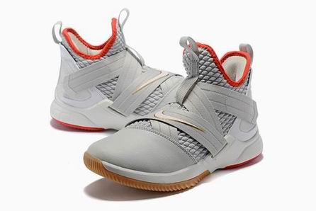 Nike LeBron Soldier 12 shoes grey golden red