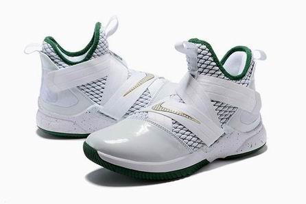 Nike LeBron Soldier 12 shoes white green golden