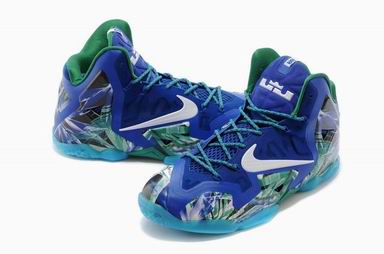 Nike Lebron 11 shoes blue green