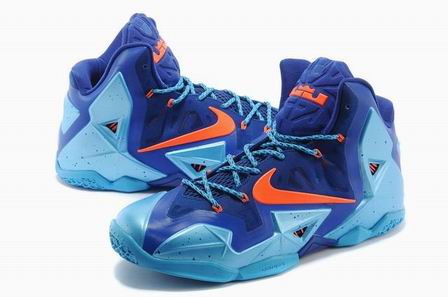 Nike Lebron James 11 shoes blue orange