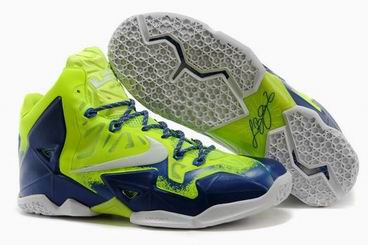 Nike Lebron James 11 shoes green blue