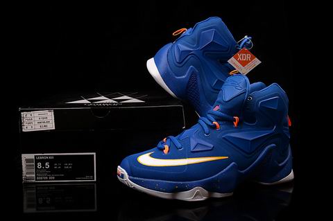 Nike Lebron XIII shoes blue orange
