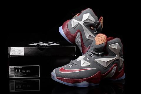 Nike Lebron XIII shoes grey red