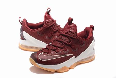 Nike Lebron XIII shoes low red white