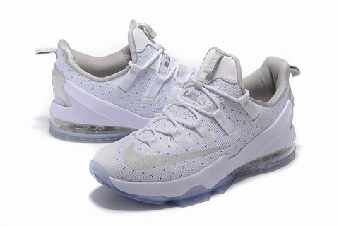 Nike Lebron XIII shoes low white silver
