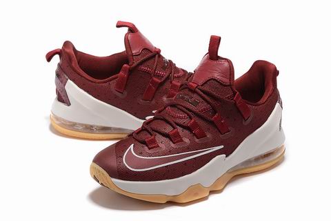 Nike Lebron XIII shoes low wine red