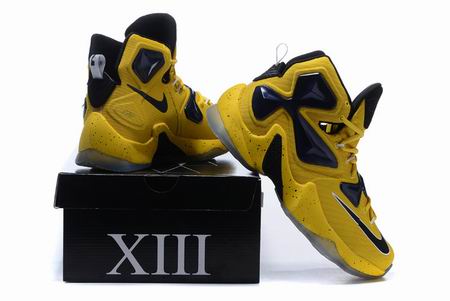 Nike Lebron XIII shoes yellow black