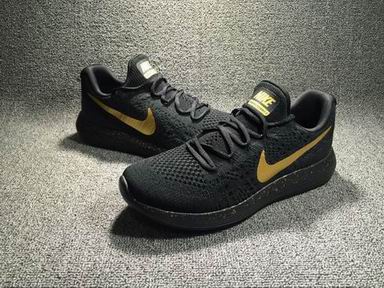 Nike LunarEpic Low Flyknit2 shoes black golden