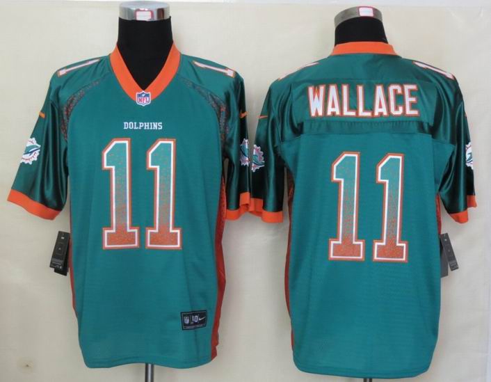 Nike Miami Dolphins 11 Wallace Drift Fashion Green Elite Jerseys
