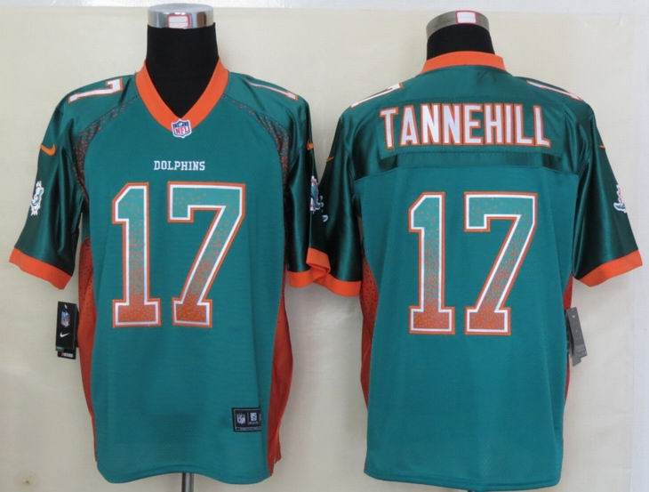 Nike Miami Dolphins 17 Tannehill Drift Fashion Green Elite Jerseys