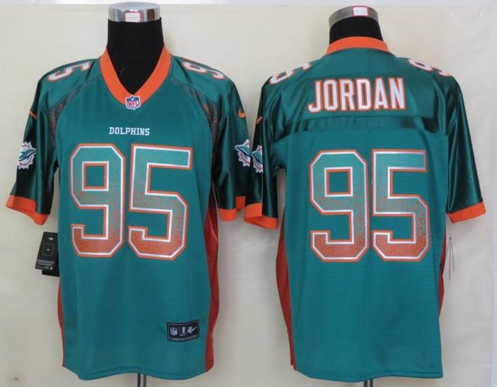 Nike Miami Dolphins 95 Jordan Drift Fashion Green Elite Jerseys