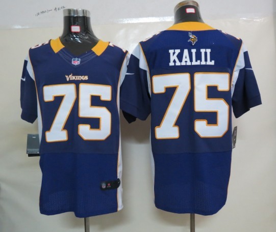 Nike Minnesota Vikings 75 Kalil Purple Elite Jersey