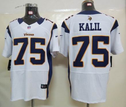 Nike Minnesota Vikings 75 Kalil White Elite Jersey