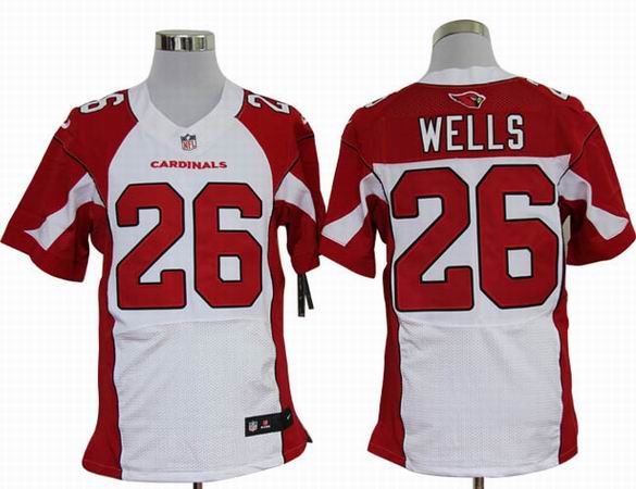 Nike NFL Arizona Cardicals 26 Wells White Elite Jersey
