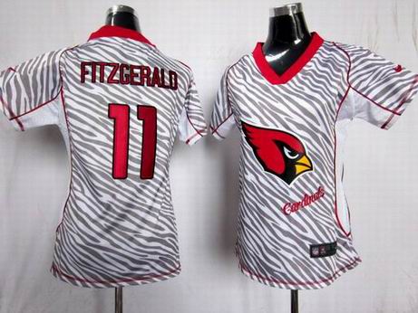 Nike NFL Arizona Cardinals 11 Fitzgerald women zebra fashion jersey