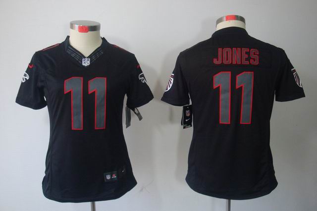 Nike NFL Atlanta Falcons 11 Jones Impact Limited black women jersey