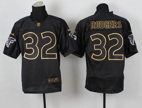 Nike NFL Atlanta Falcons 32 Rodgers black golden letter fashion jersey