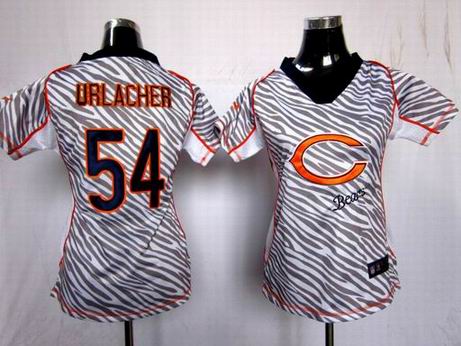 Nike NFL Chicago Bears 54 Urlacher women zebra fashion jersey