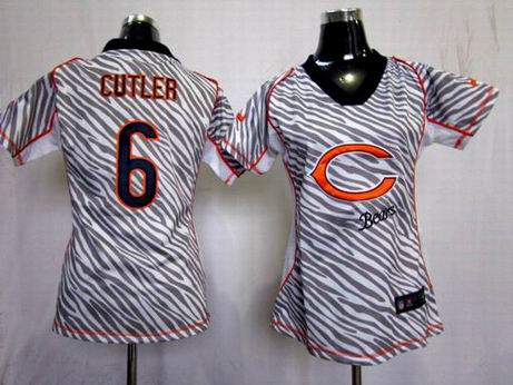Nike NFL Chicago Bears 6 Cutler women zebra fashion jersey