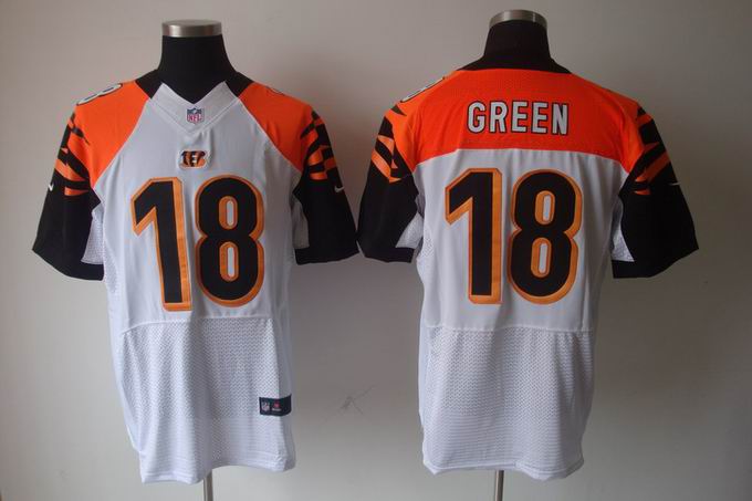 Nike NFL Cincinnati Bengals #18 A.J. Green white Elite jersey