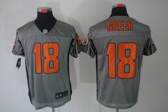 Nike NFL Cincinnati Bengals 18 Green grey shadow black Elite jersey
