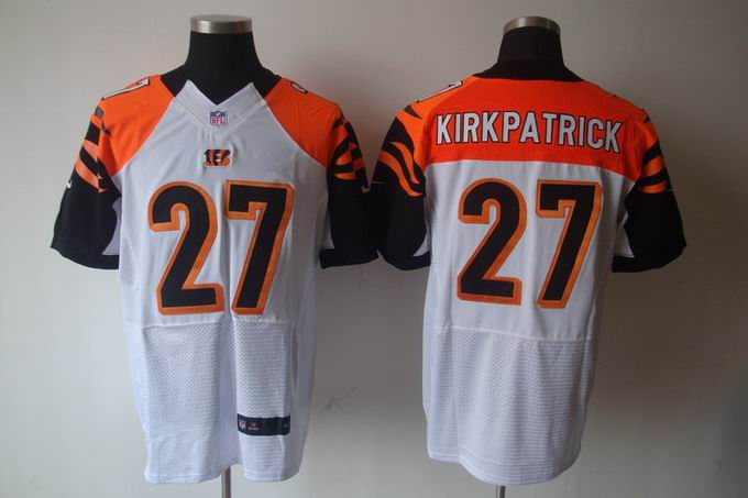Nike NFL Cincinnati Bengals 27 Kirkpatrick white Elite jersey
