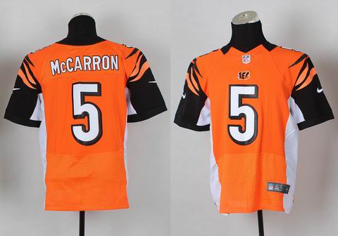 Nike NFL Cincinnati Bengals 5 McCARRON orange elite jersey