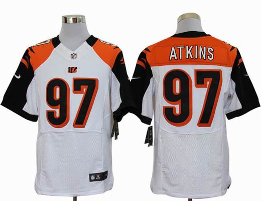 Nike NFL Cincinnati Bengals 97 Atkins white Elite jersey