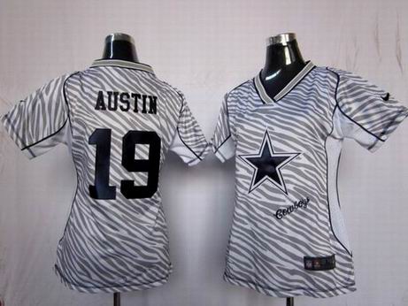 Nike NFL Dallas Cowboys 19 Austin women zebra fashion jersey