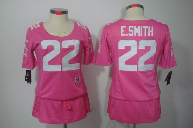 Nike NFL Dallas Cowboys 22 E.Smith breast Cancer Awareness pink Jersey