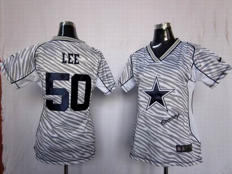 Nike NFL Dallas Cowboys 50 Lee women zebra fashion jersey