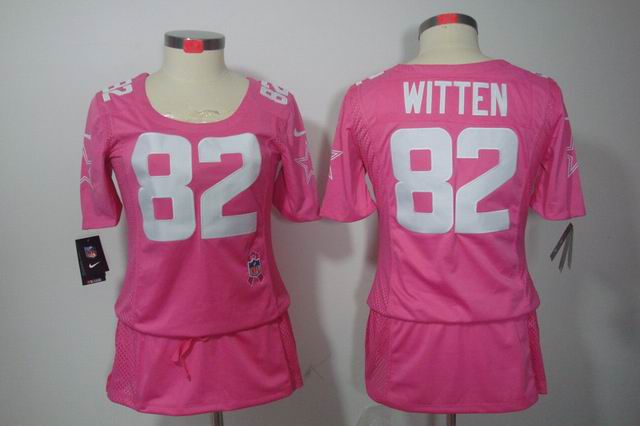 Nike NFL Dallas Cowboys 82 Witten breast Cancer Awareness pink Jersey