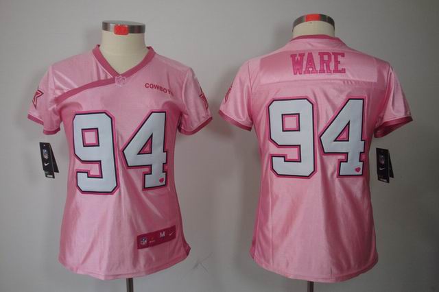 Nike NFL Dallas Cowboys 94 Ware womenn Love Pink Elite Jersey