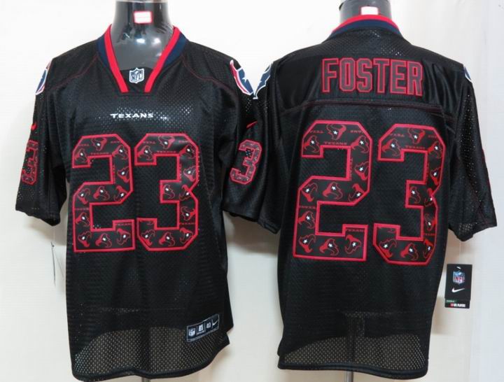 Nike NFL Houston Texans 23 Foster Lights Out BLACK Jerseys