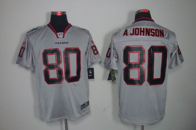 Nike NFL Houston Texans 80 A.Johnson lights out grey elite jersey
