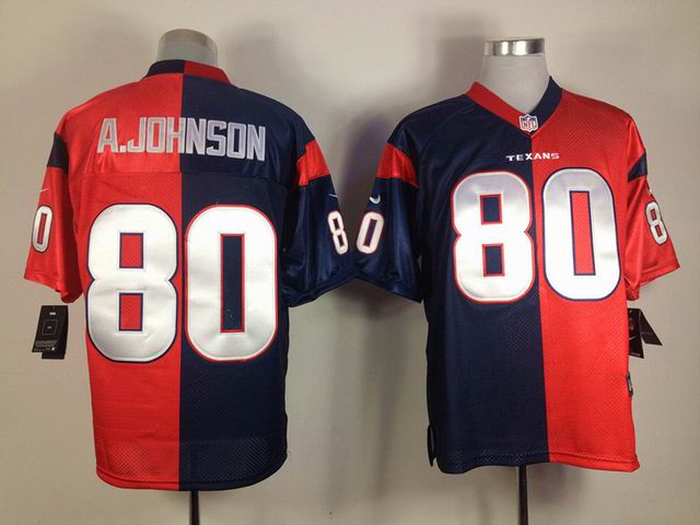 Nike NFL Houston Texans 80 A.Johnson red-blue split Elite jersey
