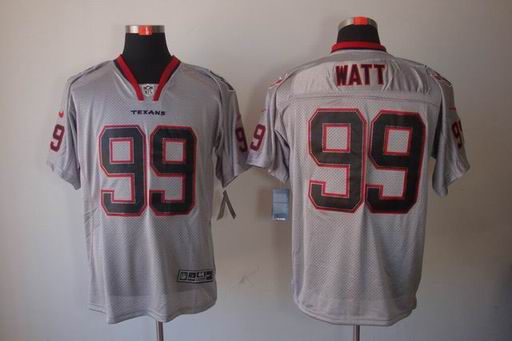 Nike NFL Houston Texans 99 Watt lights out grey elite jersey