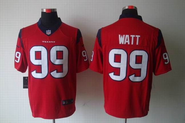 Nike NFL Houston Texans 99 Watt red Game Jersey
